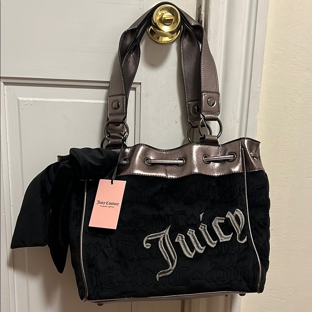 Juicy Couture Black and Silver Women's Bag